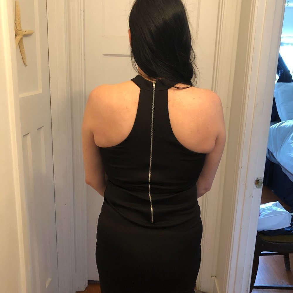 Womens Black Dress. Unique Design.Single Mom Breast Cancer Fundraiser.